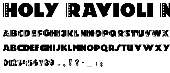 Holy Ravioli NF font